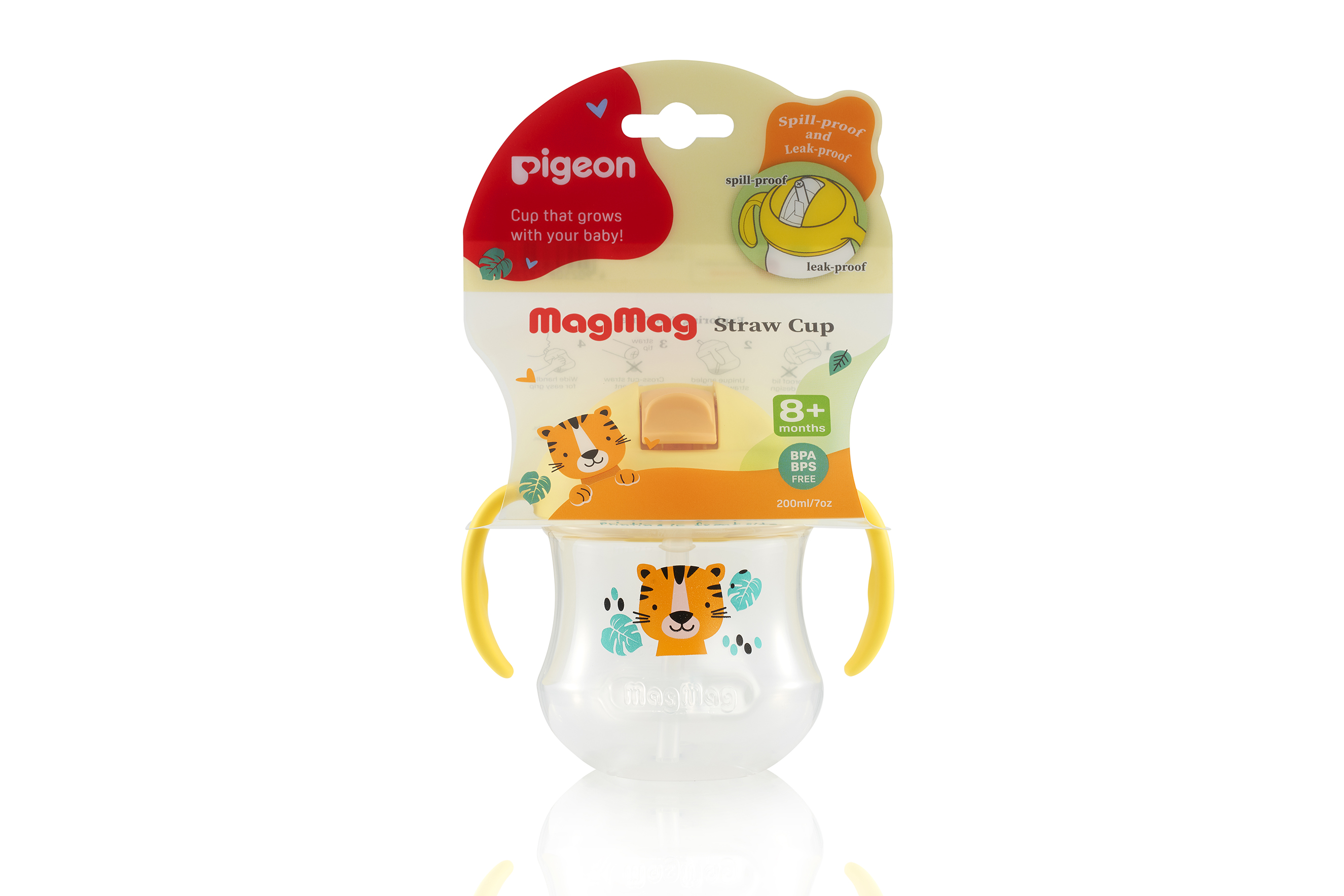 Pigeon Mag Mag Straw Cup (Matte Yellow) (PG-79238)